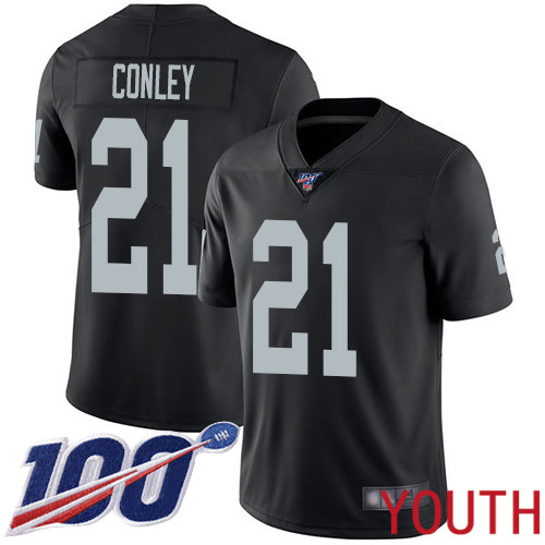 Oakland Raiders Limited Black Youth Gareon Conley Home Jersey NFL Football #21 100th Season Vapor Jersey->women nfl jersey->Women Jersey